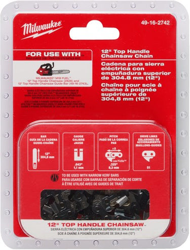Milwaukee 30 cm 12 saw chain 0.325 x 1.1 m18 fthchs30 ketting tbv kettingzaag 30 cm 12 voor m18 fthchs30 - 4932480177