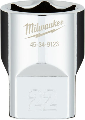 Milwaukee accessoires 1 2 dop metrisch - 22 mm - 4932480020