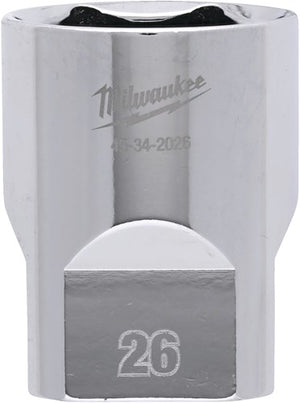 Milwaukee accessoires 1 2 dop metrisch - 26 mm - 4932480024