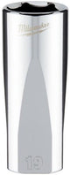 Milwaukee accessoires 3 8 ratel dop , metrisch lang -19mm - 4932478363