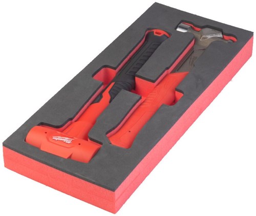 Load image into Gallery viewer, Milwaukee accessoires foam inlay hamers: bolkophamer 450g en terugslagvrije hamer 790g (2-delig) - 4932493254
