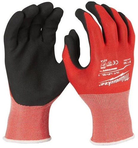 Milwaukee accessoires gedipte werkhandschoenen snijklasse 1 a | m 8 | 12 paar - 4932471614