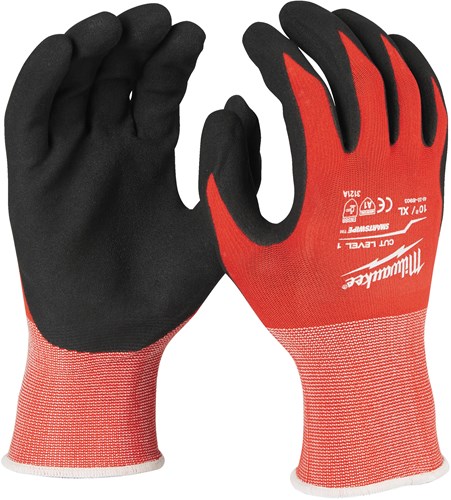 Milwaukee accessoires gedipte werkhandschoenen | snijklasse 1 a - xl 10 | 1 paar - 4932471418
