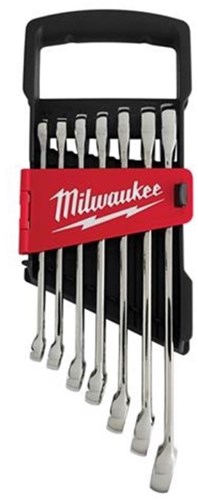 Load image into Gallery viewer, Milwaukee accessoires max bite | metrische ratel combinatiesleutel-set | 7-delig - 4932464993
