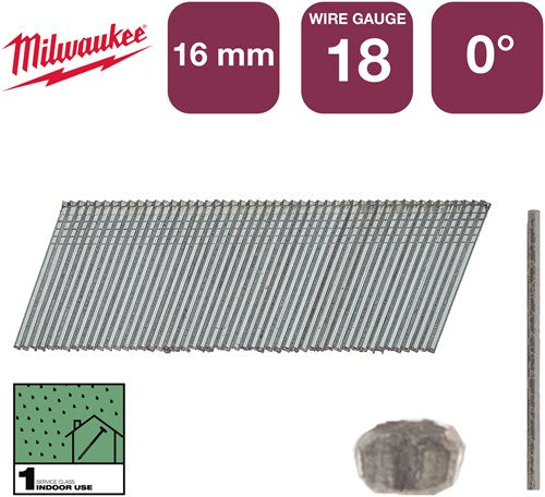 Milwaukee accessoires nagels brad 18g 16mm rc g sc1 | 10.000 stuks - 4932492549