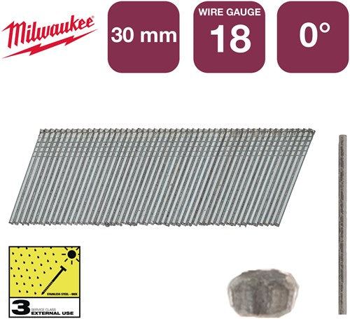 Load image into Gallery viewer, Milwaukee accessoires nagels brad inox 18g 30mm sc3 | 5.000 stuks - 4932492560
