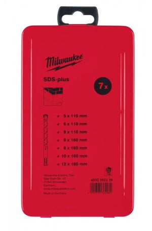 Milwaukee accessoires set sds-plus hamerboren in metalen cassette (7-delig) new ms2 - 4932352339