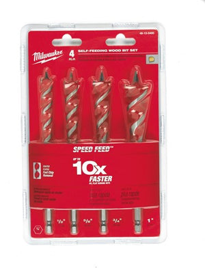 Milwaukee accessoires milwaukee set zelfvoedende houtboren (4-delig) - 4932479477