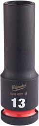 Milwaukee accessoires shockwave krachtdop 1 2 lang 13 mm | 1 stuk - 4932480331