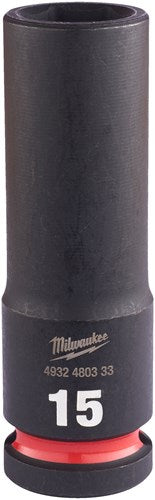 Milwaukee accessoires shockwave krachtdop 1 2 lang 15 mm | 1 stuk - 4932480333