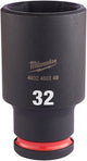 Milwaukee accessoires shockwave krachtdop 1 2 lang 32 mm | 1 stuk - 4932480349