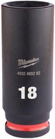 Milwaukee accessoires shockwave slagdop 3 8 diep 18mm | 1 stuk - 4932480292