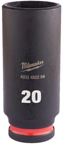 Milwaukee accessoires shockwave slagdop 3 8 diep 20mm | 1 stuk - 4932480294