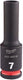Milwaukee accessoires shockwave slagdop 3 8 diep 7mm | 1 stuk - 4932480281