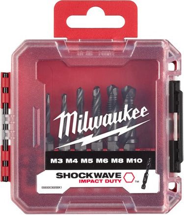 Milwaukee accessoires milwaukee boor tap combinatie | 1 4 hss-g | combi drill tap set - 4932498267