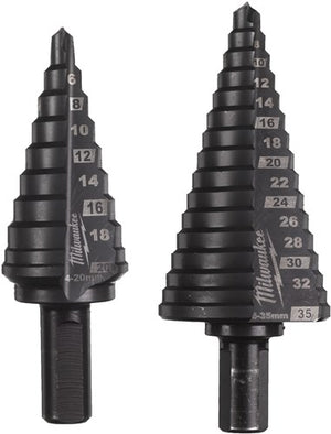 Milwaukee accessoires milwaukee cobalt step drill set (2pc) stappenboren set cobalt (2 stuks) - 48899398
