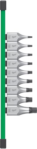 Milwaukee doppenset | 1 2 four flat™ | op rail | 9-delig - 4932480822