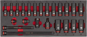 Milwaukee doppenset | foam inlay | 3 8 | 23-delig - 4932493390