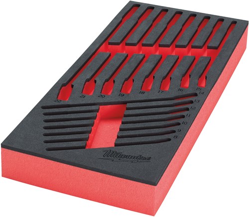Load image into Gallery viewer, Milwaukee empty 15 pc maxbite flex head spanner set foam insert lege foam inlay ringratel-steeksleutel flex set max bite™ (15-delig) - 4932493667
