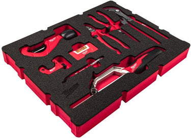 Milwaukee foam inlay geschikt voor alle packout™ gereedschapskoffers met lades voor de loodgieter | 8-delig - 4932493639