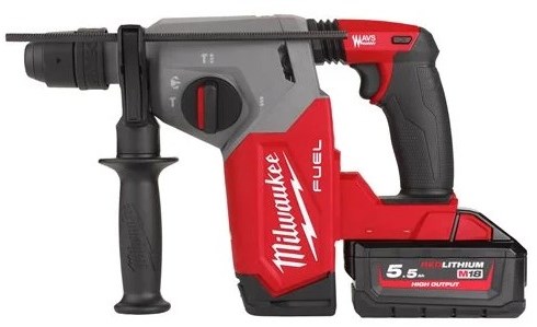 Afbeelding laden in galerijviewer, Milwaukee m18 fhx-552x | sds-plus accu-boorhamer | 4-standen | 26 mm | met fixtec (2x 5.5ah accu) - 4933478889
