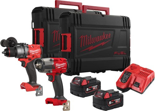 Milwaukee m18 fpp2f3-502x m18 fuel powerpack 2-kit (m18fpd3, fmtiw2f12, 2 x 5,0ah) - 4933492518