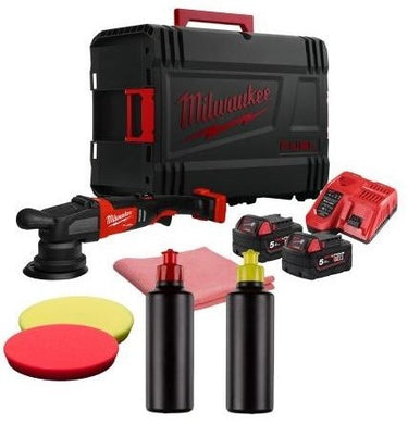 Milwaukee m18 frop15-502x kit | accu excentrische polijstmachine | 2 x 5.0 ah accu + snellader |incl. accessoires | in hd-box - 4933492352 4933492352