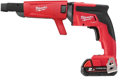 Milwaukee m18 fsgc-202x gipsplaatschroevendraaier met opzetstuk 18v 2.0ah li-ion - 4933459199