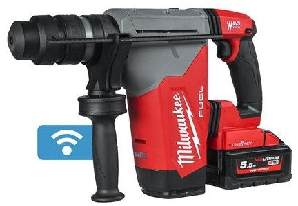 Milwaukee m18 onefhpx-552x | fuel one-key accu boorhamer 18v sds-plus 32mm fixtec in hd box (2x 5.5ah accu + m12-18 fc lader) - 4933478496