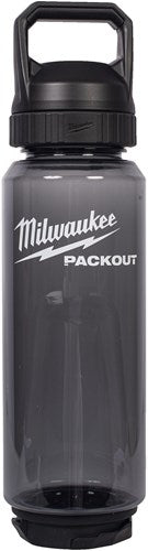 Load image into Gallery viewer, Milwaukee packout™ plastic fles met drinkdop | 1005 ml | zwart - 4932498640
