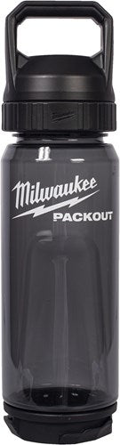 Milwaukee packout™ plastic fles met drinkdop | 740 ml | zwart - 4932498639