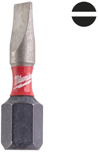 Milwaukee accessoires milwaukee schroefbit | shockwave | sl1,2x6,5 | 25 mm | 3 stuks - 4932500388
