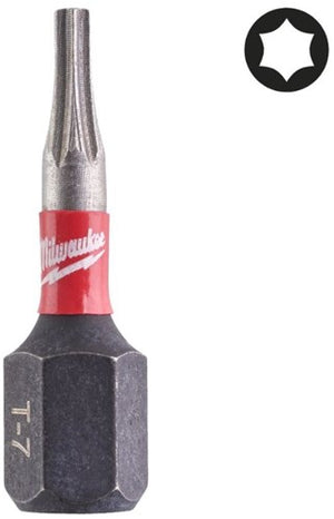 Milwaukee accessoires milwaukee schroefbit | shockwave | tx20 | 25 mm | 3 stuks - 4932500363