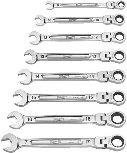 Load image into Gallery viewer, Milwaukee steek- en ratelsleutel set | max bite flex | 7-delig - 4932478557
