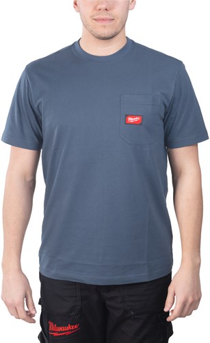 Load image into Gallery viewer, Milwaukee wt ss blu l t-shirt work short sleeve blue l - 4932493015
