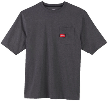Milwaukee wtssgr l t-shirt work short sleeve grey l - 4932493010