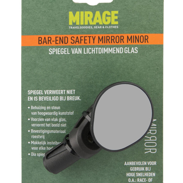 Mirage Spiegel Met Plug Minor Bar-End Links Rechts Zwart