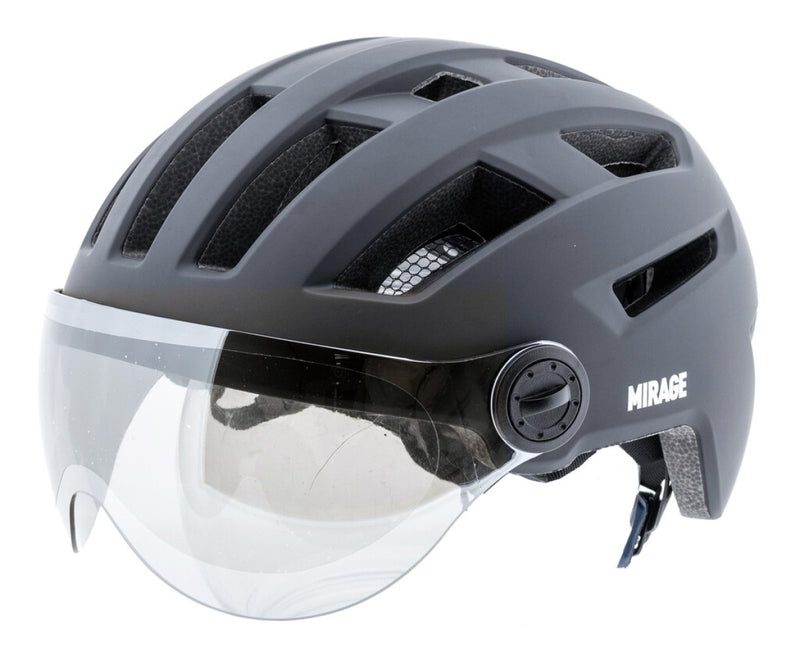 Afbeelding laden in galerijviewer, Buzaglo mirage e-bike helm 55-58cm, nta m vizier fidlock,led,mat zw
