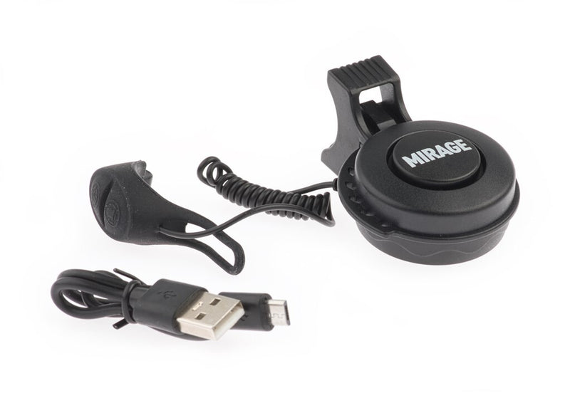 Load image into Gallery viewer, Mirage Fietshoorn T-002 80 90dB 6,5 cm ABS PC zwart 2-delig
