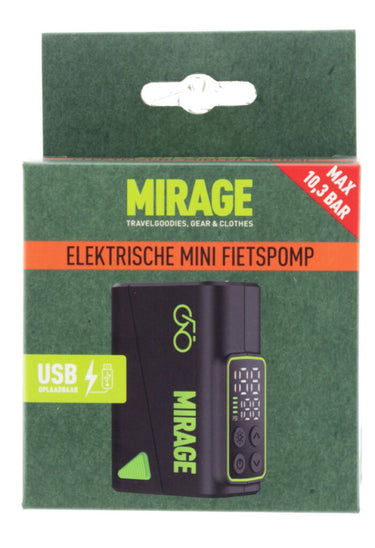 Mirage elektrische pomp 10bar usb zwart