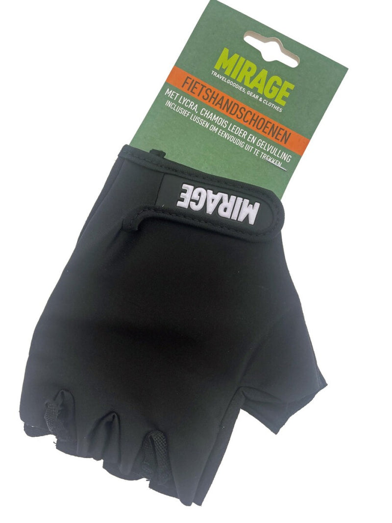Load image into Gallery viewer, Mirage handschoen lycra + gel, maat xl, zwart zwart
