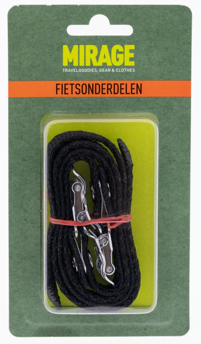 Afbeelding laden in galerijviewer, Mirage pedaalriemen 450mm nylon, zwart
