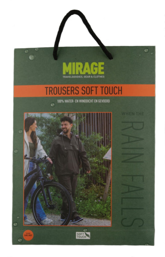 Mirage regenbroek rainfall soft touch maat xl grijs