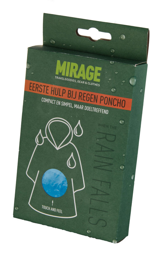 Puch regenponcho mirage blauw one size