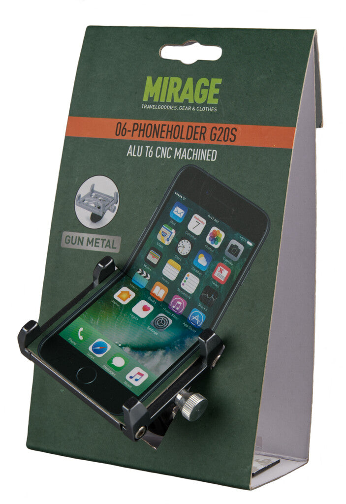 Load image into Gallery viewer, Telefoonhouder Mirage G20 aluminium - grijs
