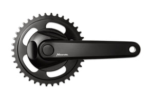 Miranda  delta crankstel 38t +disc 9.5cm zwart