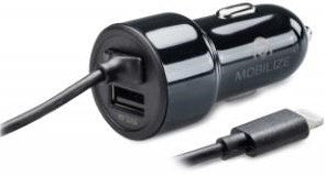ギャラリービューアに画像をロードする, Enzo mobilize usb autolader dual 4800ma + lightning kabel zwart 1m - 9540126

