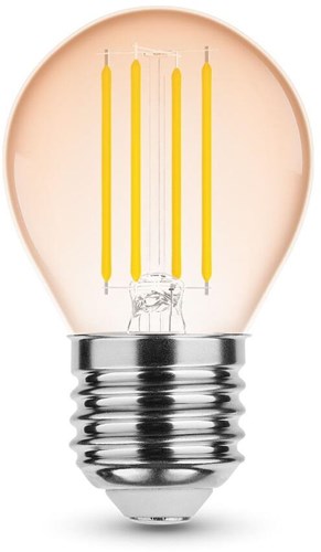 Enzo modee led kogel e27 4-28w 1800k filament amber dimbaar - led7430
