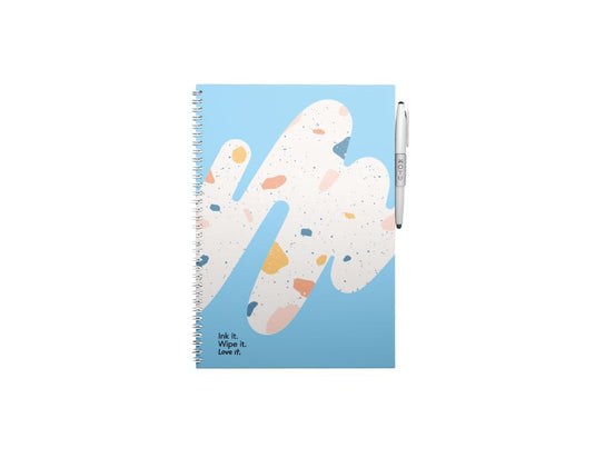 Moyu uitwisbaar notitieboek - hardcover a4 - rocky ice