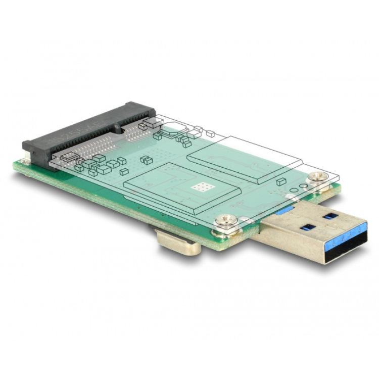 Load image into Gallery viewer, Converter usb 3.0 a stekker > msata delock

